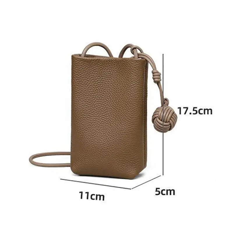 Mini Crossbody Mobile Phone Bag for Women Artistic Round Ball Design