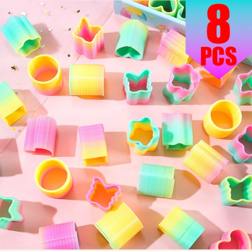 Rainbow Magic Springs Circle Toy for Kids Flexible Fun Birthday Party