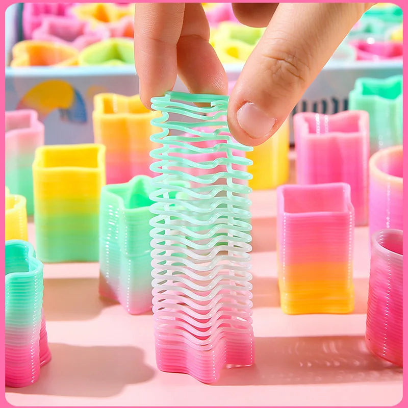 Rainbow Magic Springs Circle Toy for Kids Flexible Fun Birthday Party