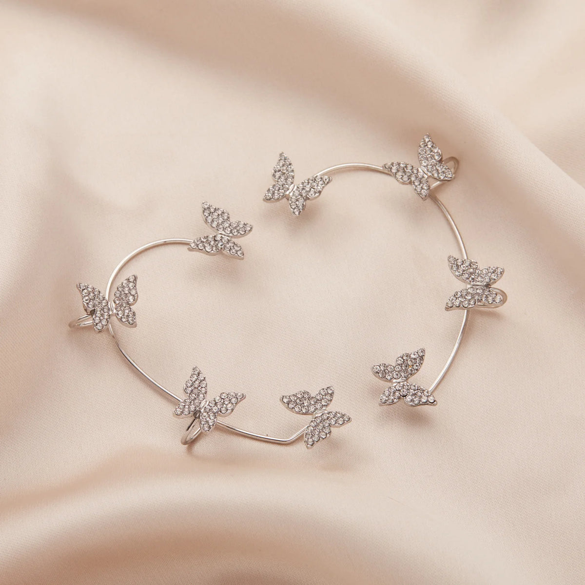 Korean Style Butterfly Ear Clips Without Piercing For Women Sparkling