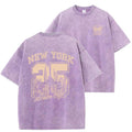 New York City Funny Print  Vintage Washed Cotton