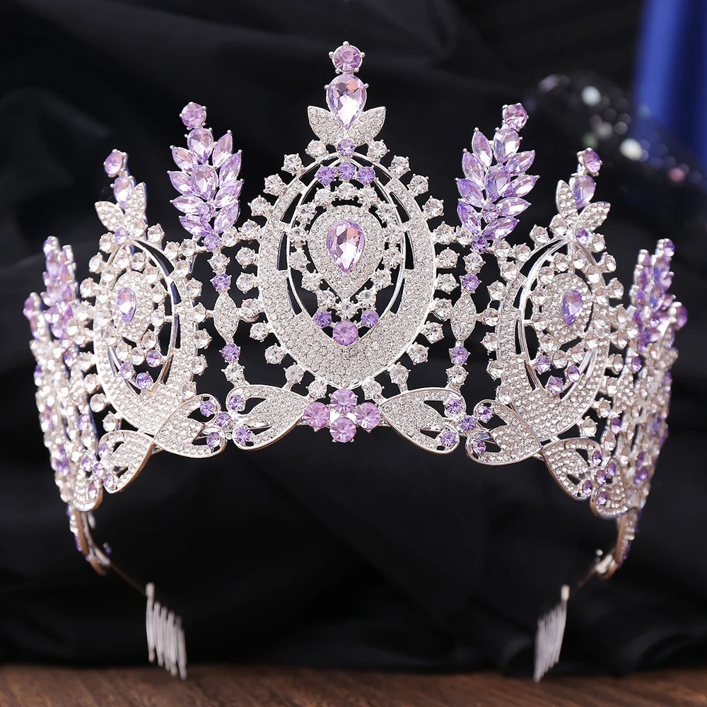 Crown Vintage Baroque Rhinestone Tiara  Hair Accessories
