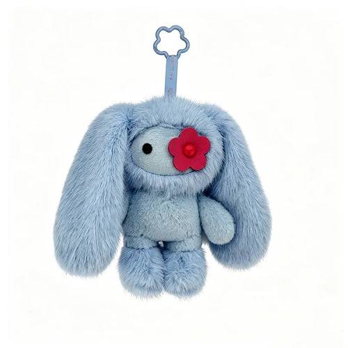 Cute Juju Rabbit Plush Keychain Flower Eye Bunny Stuffed Doll Kawaii