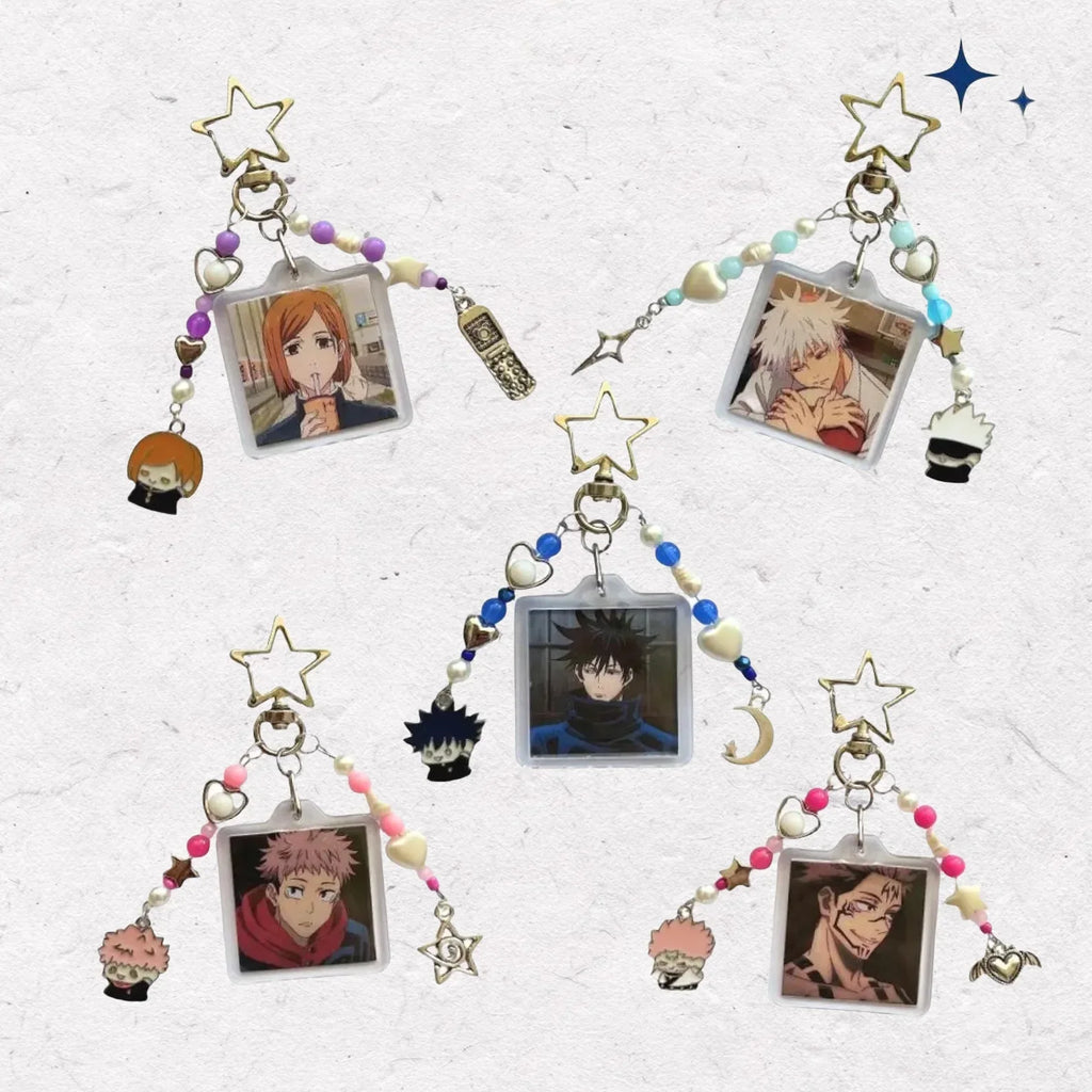 Handmade Jujutsu Inspired Keychains JJK Phone&Bag Charms Yuji Nobara
