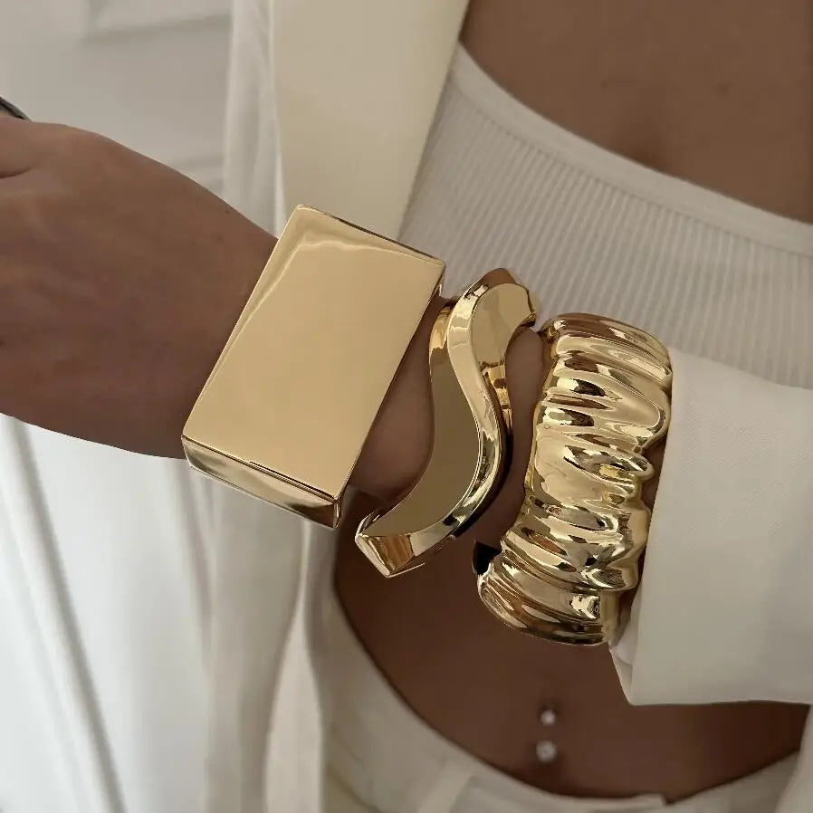 Geometric Metal Bangles Bracelet
