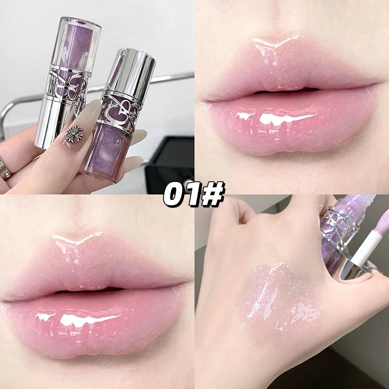 Glittering Mirror Lip Glaze, Watery Shimmering Light Lip