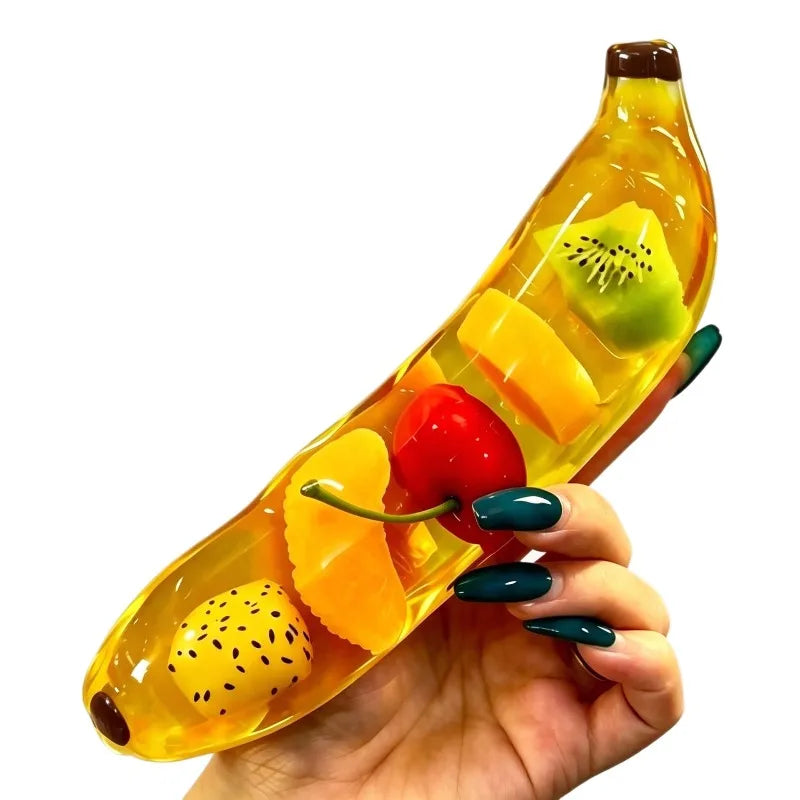 Fruit Banana Jelly Squishy Toy Stress Ball Fidget Toys Big Slushy