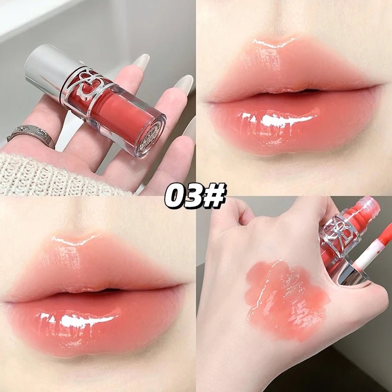 Glittering Mirror Lip Glaze, Watery Shimmering Light Lip