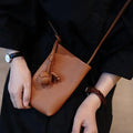 Mini Crossbody Mobile Phone Bag for Women Artistic Round Ball Design