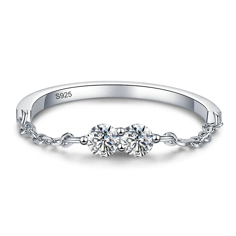 3mm Moissanite 925 Sterling Silver Eternity Band