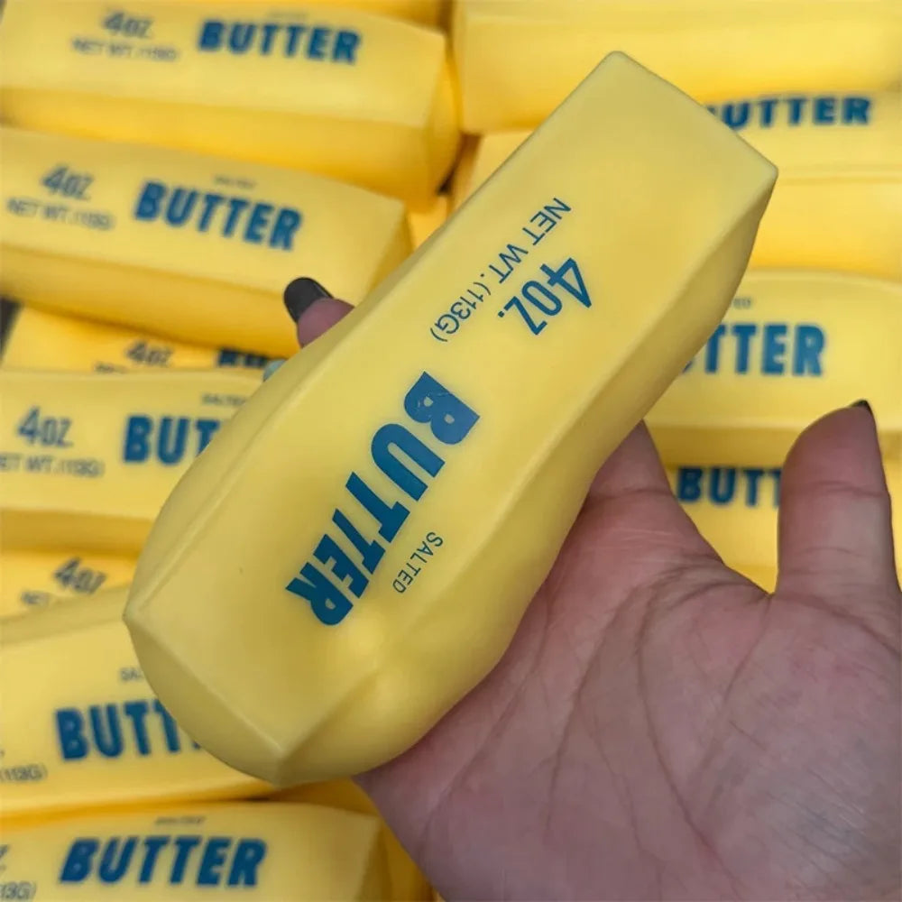 Butter Stick Squishy Fidget Toy, Crunchy Squeeze Stress Ball,Soft