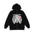 Butterfly Print Oversize Zip Streetwear