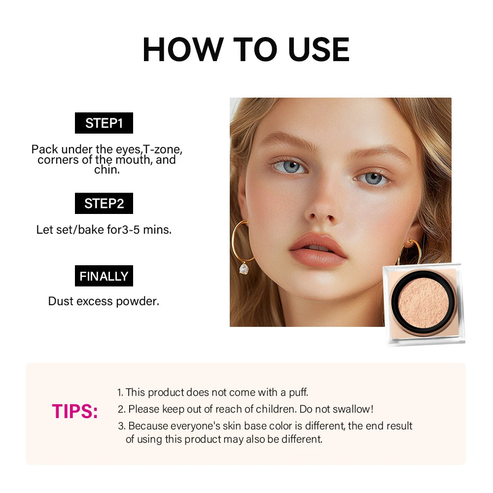 Waterproof BrighTening Loose Powder Makeup Cosmetics