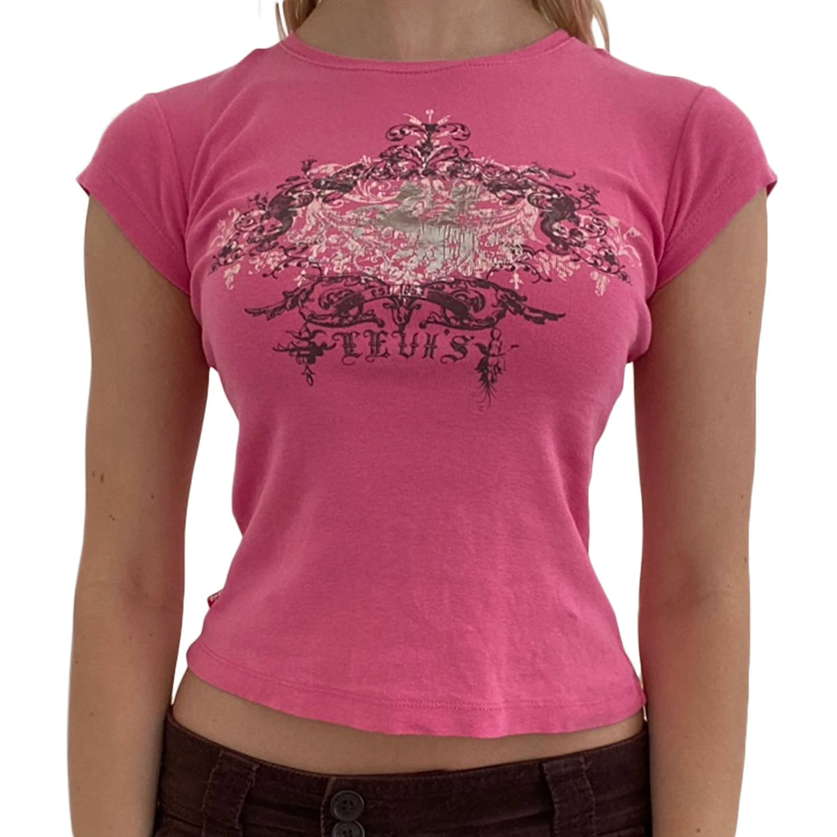 Women’s Basics Rero Casual Short Sleeve T-shirt Vintage Printing Round