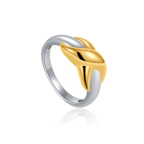Fashion Mixed Color Multilayer Chunky Rings Gold&Silver Plated Cross