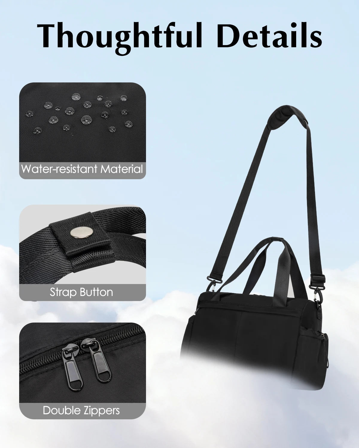 Small Gym Bag for Women with Yoga Mat Holder, Mini Duffle Bag for