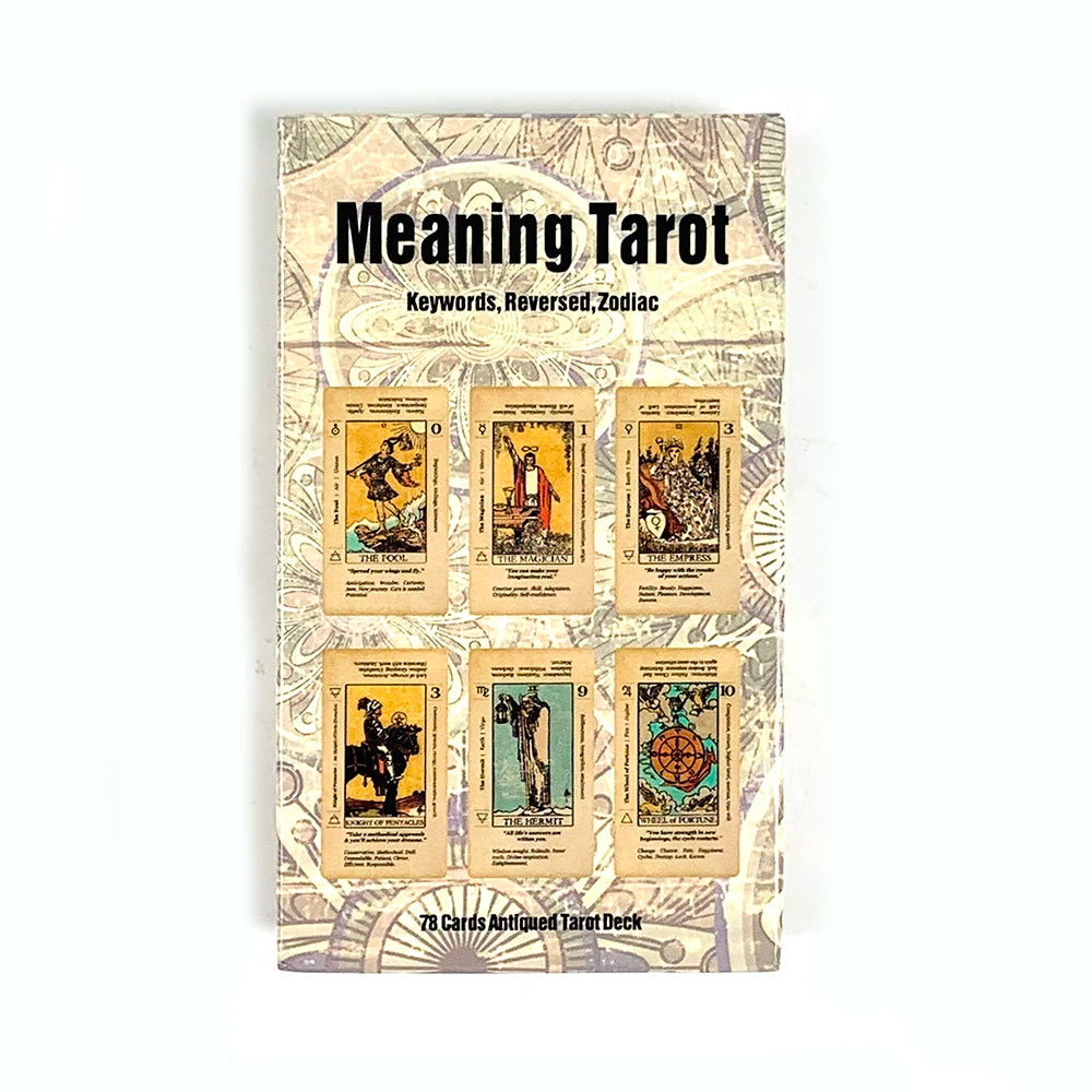 Meaning Tarot Card A 78 Cards With Meaning On Them Beginner Tarot