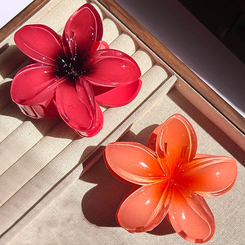 2PCS Fashion Women Flower Hair Clip Set Vacation Bohemia Egg Flower