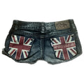 Rider Motorcycle Wing Rivet Embroidery Shorts Women Y2k Vintage Gothic