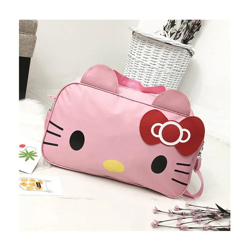 Hello Kitty Foldable Travel Duffle Bag Lightweight Large Capacity