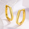 Luxury Jewelry 925 Sterling Silver U-shaped Hoop Earrings For Women