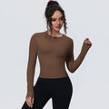 Woman's Yoga Long Sleeved Gym Sports Running Top Slim Breathable Soild
