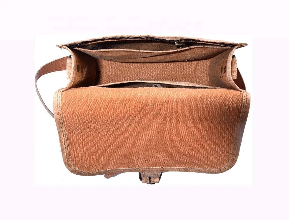 Leather Camel Color Handmade Vintage Crossbody Sling Messenger Bag